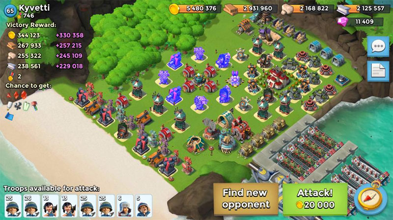 good defense boom beach