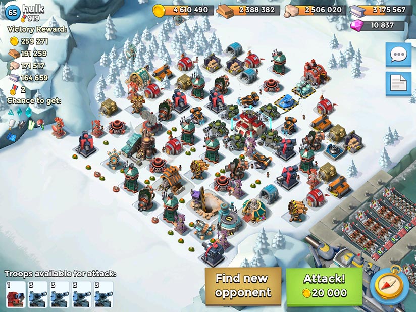 Paired mines Boom Beach