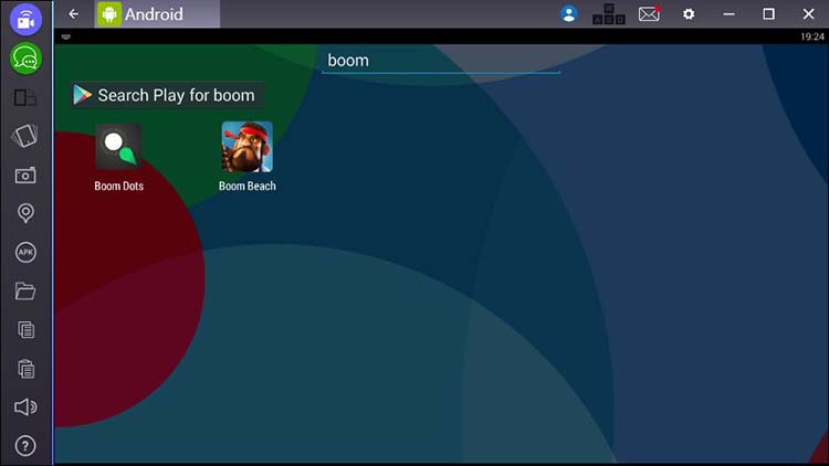 Search in BlueStacks