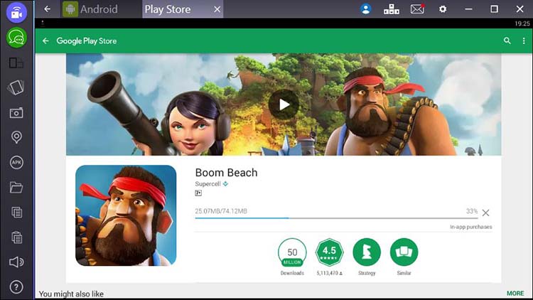 Boom Beach installing