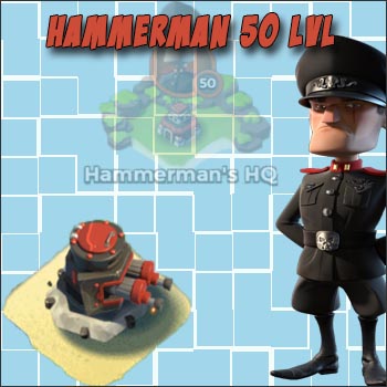 How to destroy Lt. Hammerman HQ50 lvl base
